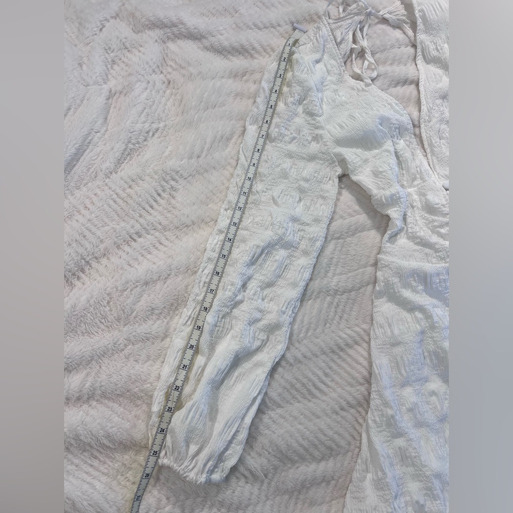 NWT Showpo Sanaa long sleeve open back mini dress in white size 6 - Picture 10 of 16